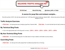 Tablet Screenshot of malware-traffic-analysis.net